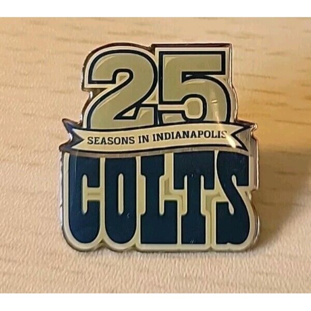 INDIANAPOLIS COLTS 25th Season (2008) Football Logo Hat Lapel Pin